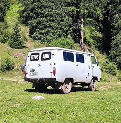 Karakol Altyn Arashan by UAZ transfer