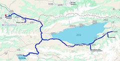 Karakol - Son-Kul Lake Map
