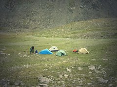 Tent camp in valley